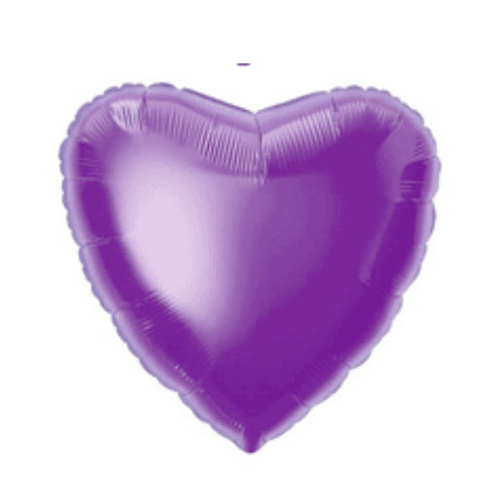 Purple Solid Heart Balloon