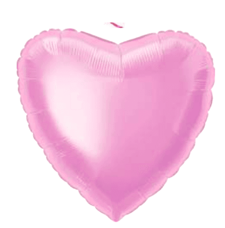 Soft Pink Solid Heart Mylar