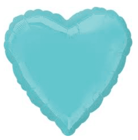 Soft Blue Solid Heart Mylar