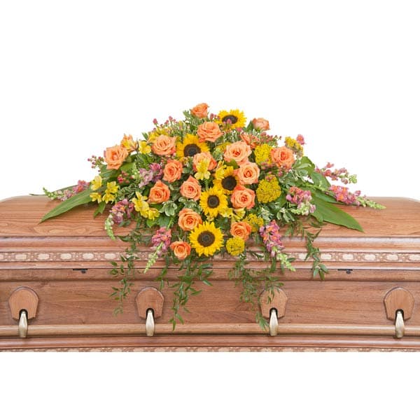 HEAVEN'S SUNSET CASKET SPRAY