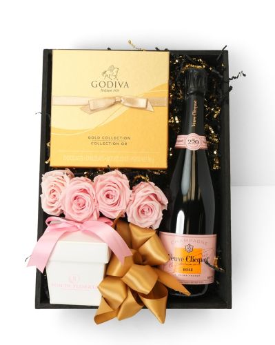 Veuve Clicquot Champagne Rose Gift Box